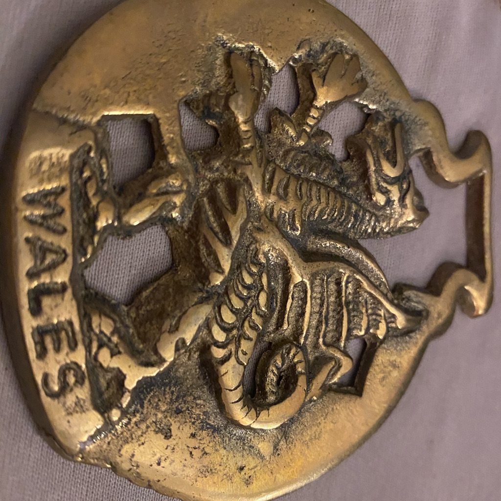 3 Piece Copper Antique Plaques Wales And Geo Wash